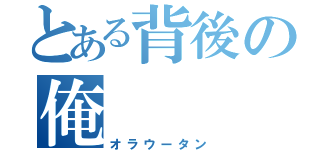 とある背後の俺（オラウータン）