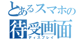 とあるスマホの待受画面（ディスプレイ）