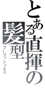 とある直揮の髪型（フーリッシュネス）