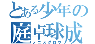 とある少年の庭卓球成長（テニスグロウ）