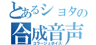 とあるショタの合成音声（コラージュボイス）