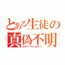 とある生徒の真偽不明（ガチ？マジガチ？）