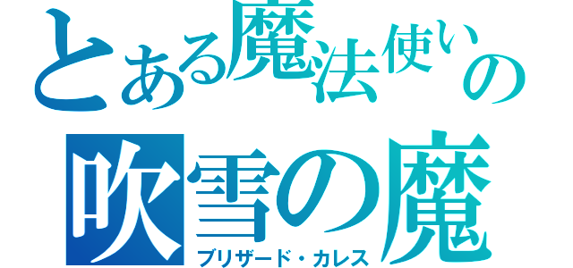 とある魔法使いの吹雪の魔城（ブリザード・カレス）