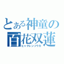 とある神童の百花双蓮（ヒャクレンソウカ）