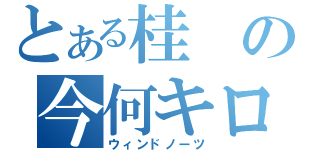 とある桂の今何キロ？（ウィンドノーツ）