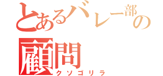 とあるバレー部の顧問（クソゴリラ）