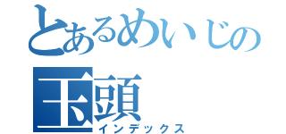 とあるめいじの玉頭（インデックス）