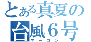 とある真夏の台風６号（マーゴン）