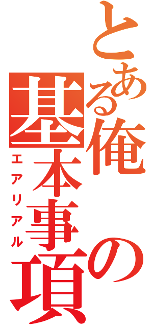 とある俺の基本事項（エアリアル）