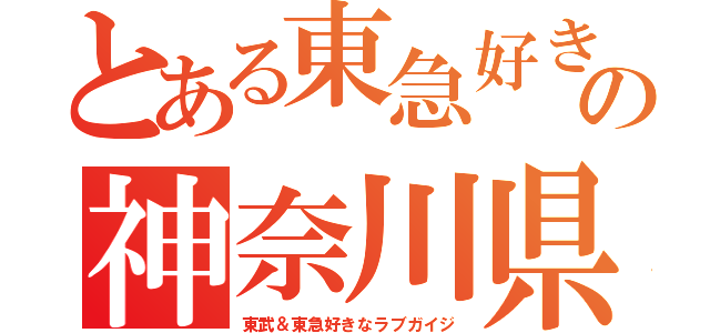 とある東急好きの神奈川県（東武＆東急好きなラブガイジ）