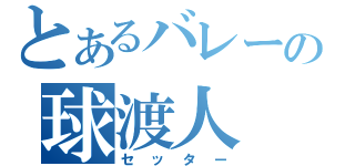 とあるバレーの球渡人（セッター）