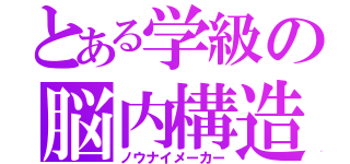 とある学級の脳内構造（ノウナイメーカー）