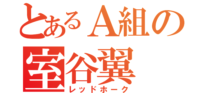 とあるＡ組の室谷翼（レッドホーク）