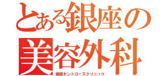 とある銀座の美容外科（銀座セントローズクリニック）