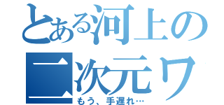 とある河上の二次元ワールド（もう、手遅れ…）