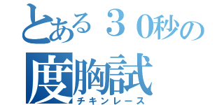 とある３０秒の度胸試（チキンレース）