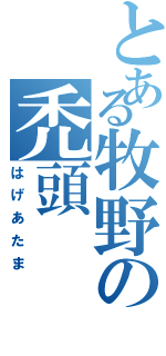 とある牧野の禿頭（はげあたま）