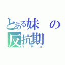 とある妹の反抗期（ミサカ）