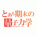 とある期末の量子力学（サイゴノトリデ）