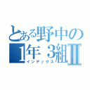 とある野中の１年３組Ⅱ（インデックス）