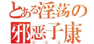 とある淫荡の邪恶子康（ＤＯＧ）