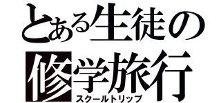 とある生徒の修学旅行（スクールトリップ）