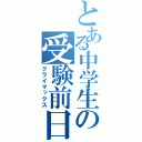 とある中学生の受験前日（クライマックス）