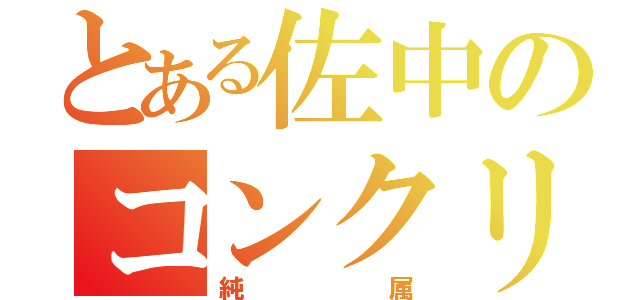 とある佐中のコンクリート（純属）