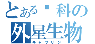 とある貓科の外星生物（キャサリン）