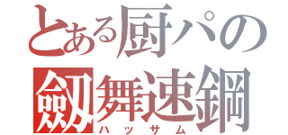 とある厨パの劔舞速鋼（ハッサム）