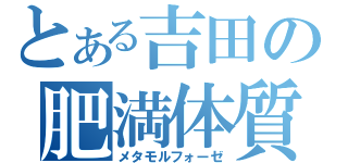 とある吉田の肥満体質（メタモルフォーゼ）