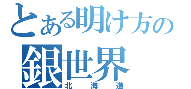 とある明け方の銀世界（北海道）