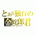 とある独行の金蛇郎君（カナヘビロウクン）