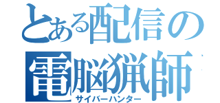 とある配信の電脳猟師（サイバーハンター）