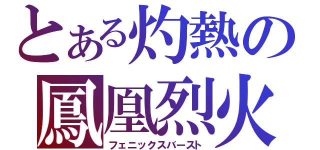 とある灼熱の鳳凰烈火（フェニックスバースト）