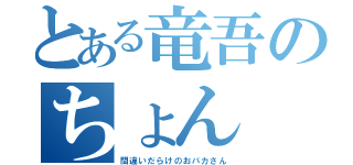 とある竜吾のちょん（間違いだらけのおバカさん）