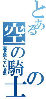 とあるの空の騎士（空を飛んでいる黒）