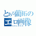 とある藺拓のエロ画像（ただし字のみ）