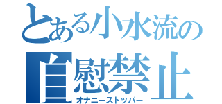 とある小水流の自慰禁止（オナニーストッパー）