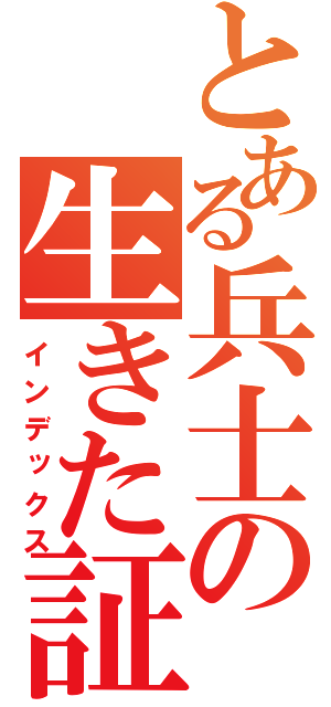 とある兵士の生きた証（インデックス）