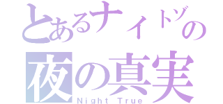 とあるナイトゾーンの夜の真実（Ｎｉｇｈｔ Ｔｒｕｅ）