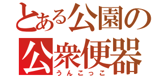 とある公園の公衆便器（うんこっこ）