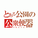 とある公園の公衆便器（うんこっこ）