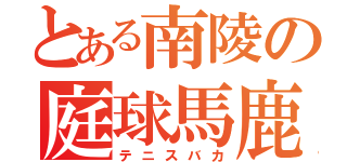 とある南陵の庭球馬鹿（テニスバカ）