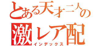 とある天才二人の激レア配信（インデックス）