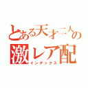 とある天才二人の激レア配信（インデックス）