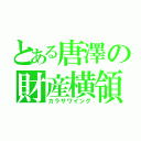 とある唐澤の財産横領（カラサワイング）