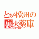 とある欧州の裏火薬庫（永世中立国スイス）