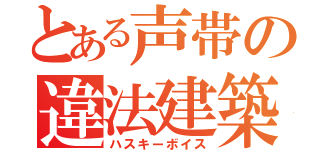 とある声帯の違法建築（ハスキーボイス）