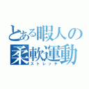 とある暇人の柔軟運動（ストレッチ）